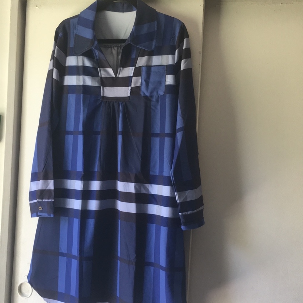 Long sleeve lightweight shirt dress